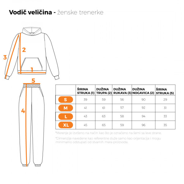 Ženska komplet trenerka, savršena za svakodnevne aktivnosti, udobna i topla, crne boje 